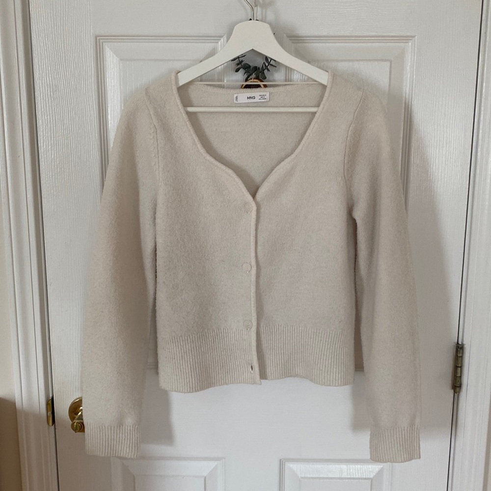 White cardigan